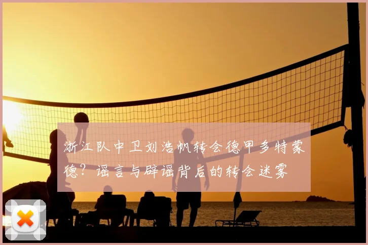 浙江队中卫刘浩帆转会德甲多特蒙德？谣言与辟谣背后的转会迷雾